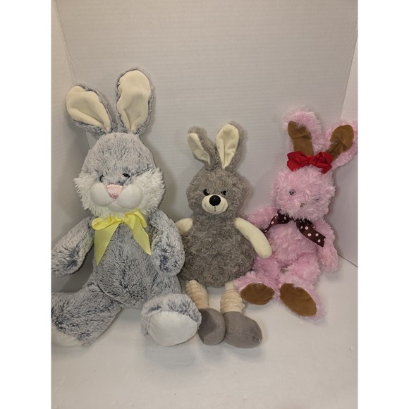 Bunny Rabbit Plush Bearington Hallmark Cloud Island Hugfun Mixed Lot Of 8 - Picture 2 of 13